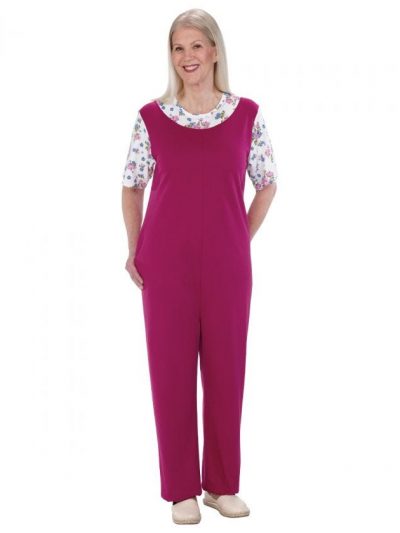 Womens Adaptive Alzheimer's Clothing Antistrip Suits Pajamas - Back Zipper One Piece Onesie - Alzheimer Sleepwear